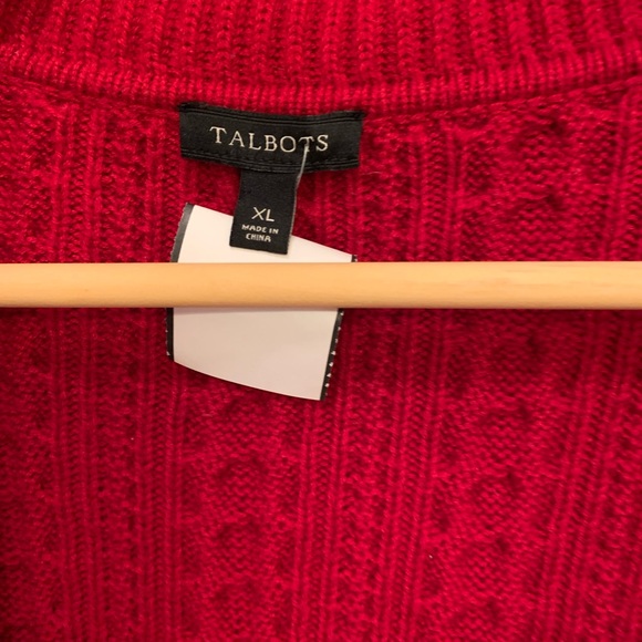 Talbots Shawl Collar Wool-Blend Open Front Cardigan - Picture 2 of 3